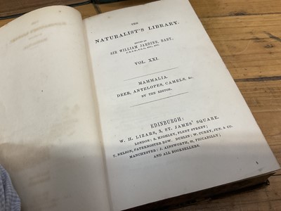 Lot 1700 - Sir William Jardine, The Naturalist's Library, 15 Vols. in total including Birds of Great Britain and Ireland Vols 1, published 1838, all volumes with hand coloured plates