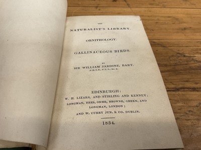 Lot 1700 - Sir William Jardine, The Naturalist's Library, 15 Vols. in total including Birds of Great Britain and Ireland Vols 1, published 1838, all volumes with hand coloured plates