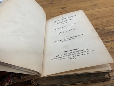 Lot 1700 - Sir William Jardine, The Naturalist's Library, 15 Vols. in total including Birds of Great Britain and Ireland Vols 1, published 1838, all volumes with hand coloured plates