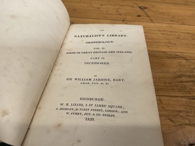 Lot 1700 - Sir William Jardine, The Naturalist's Library, 15 Vols. in total including Birds of Great Britain and Ireland Vols 1, published 1838, all volumes with hand coloured plates