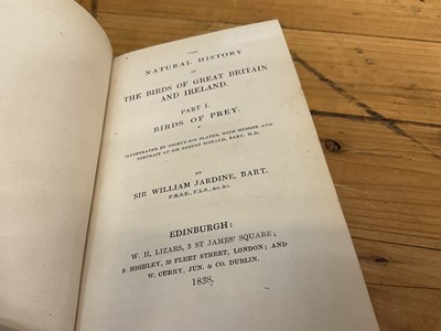 Lot 1700 - Sir William Jardine, The Naturalist's Library, 15 Vols. in total including Birds of Great Britain and Ireland Vols 1, published 1838, all volumes with hand coloured plates