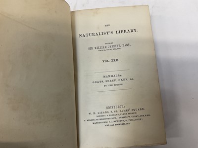 Lot 1700 - Sir William Jardine, The Naturalist's Library, 15 Vols. in total including Birds of Great Britain and Ireland Vols 1, published 1838, all volumes with hand coloured plates