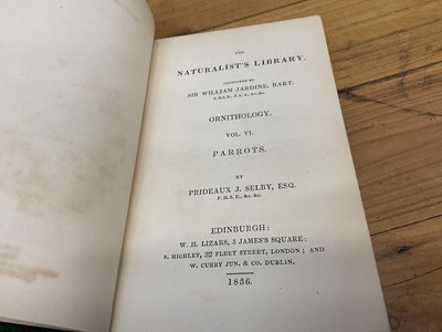 Lot 1700 - Sir William Jardine, The Naturalist's Library, 15 Vols. in total including Birds of Great Britain and Ireland Vols 1, published 1838, all volumes with hand coloured plates