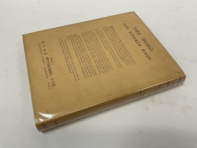 Lot 1707 - Masauji Hachisuka - The Dodo and Kindred Birds, or the Extinct Birds of the Mascarene Islands, 1st edition, limited to an edition of 485, London: H. F. & G. Witherby, 1953 with dust jacket, 29 x 22...