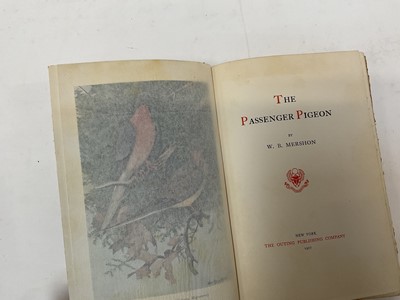 Lot 1708 - W. B Mershon - The Passenger Pigeon, 1907 first edition, cloth binding, together with two further works on passenger pigeons. (3)