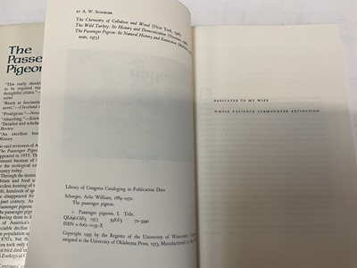 Lot 1708 - W. B Mershon - The Passenger Pigeon, 1907 first edition, cloth binding, together with two further works on passenger pigeons. (3)