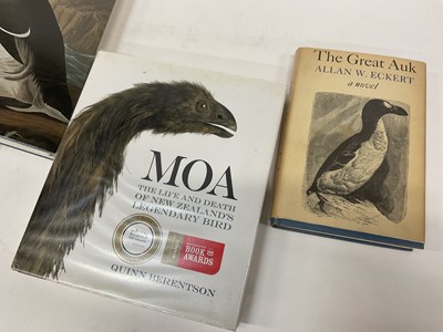 Lot 1709 - Bruce Spittle - Moa Sightings, 3 Volumes, signed by the author, together with a quantity of books relating to extinct birds. (1 box)