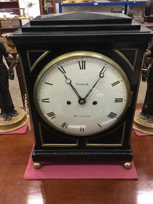 Lot 650 - Regency bracket clock by Gorham, Kensington