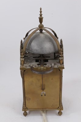 Lot 658 - 17th century-style lantern clock signed Robert Evans, Halstead, on bracket