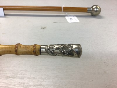 Lot 523 - Seaforth Highlanders swagger stick, Gordon Highlanders swagger stick and Black Watch swagger stick