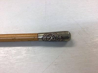 Lot 524 - London Scottish swagger stick, Gordon Highlanders swagger stick and Rossshire Buffs swagger stick (3)