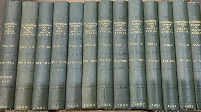 Lot 1717 - I. B. Pole Evans - The Flowering Plants of South Africa, 13 vols, hand coloured plates, original green cloth, 4to, L. Reeve & Co. Ltd, 1921-33