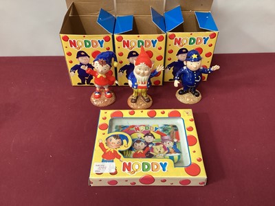 Lot 1294 - Royal Worcester figures, Noddy, Big Ears, PC Plod, and a Noddy Snack Tray (4)