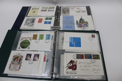 Lot 1516 - Box of stamps in packets and albums of FDCs