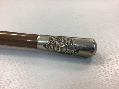 Lot 535 - Manchester Regiment swagger stick, East Lancashire Regiment swagger stick Border Regiment swagger stick (3)