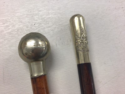 Lot 537 - 20th Hussars swagger stick and Royal Scots swagger stick (2)