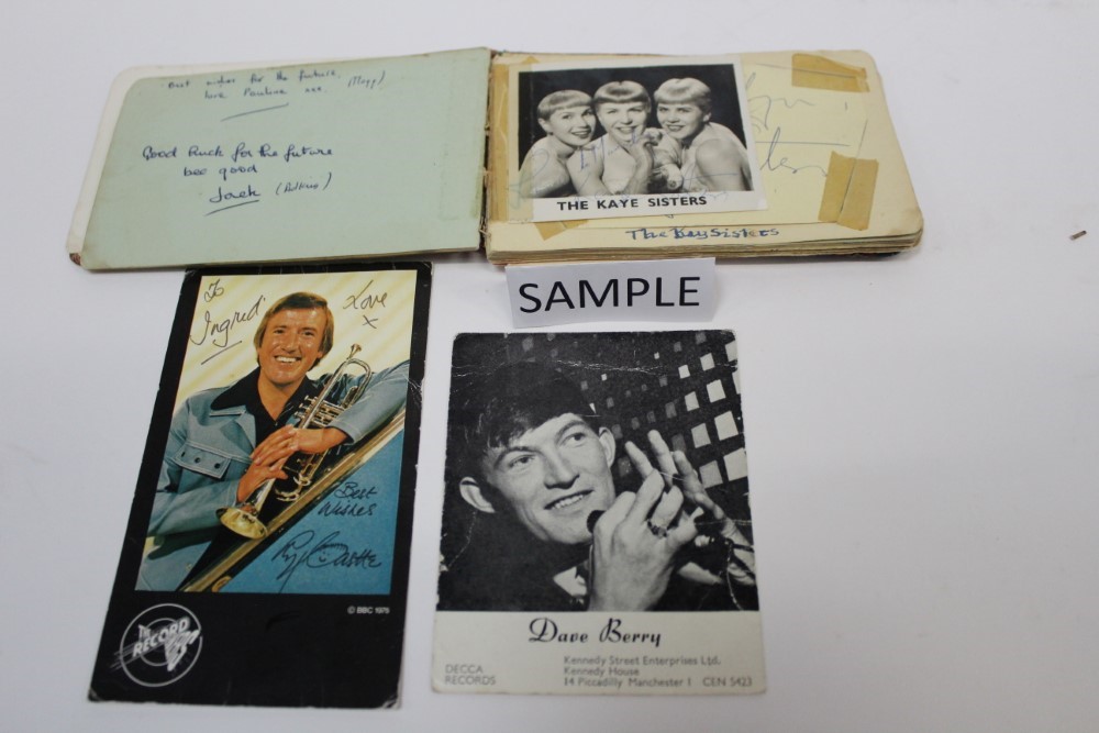 Lot 1478 - Autographs in small album including Tom