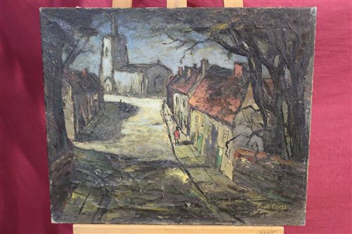 Lot 1008 - Paul Earee (1888 - 1968), oil on canvas - Road...