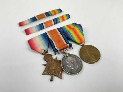 Lot 546 - First World War 1914 - 15 Star trio comprising 1914 - 15 Star named to 46775 DVR: G. H. Jackson. R.F.A. and War and Victory medals named to 46775 DVR. G. H. Jackson. R. A. Together with research sh...