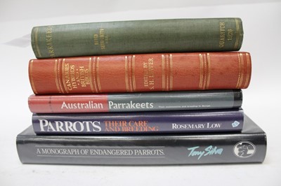 Lot 1737 - John Robson - Canaries, Hybrids and British birds, Waverley Book Company, together with David Seth-Smith - Parakeet, 1926 revised edition, three further books on parrots and parakeets