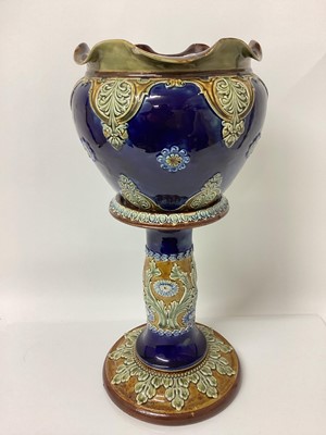 Lot 1262 - Doulton Lambeth jardinière and stand