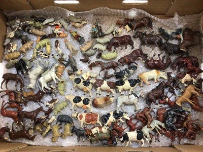 Lot 1970 - Selection of Britains farm animals, figures, buildings, trees and fences plus a selection of diecast models.