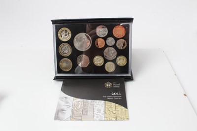 Lot 233 - G.B. - Royal Mint proof set in black leather case 2011 to include Prince Philip 90th Birthday £5 (N.B. Cased with Certificate of Authenticity) (1 coin set)