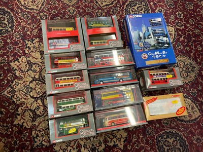 Lot 1996 - Diecast boxed selection of Corgi Original Omnibus models plus two Corgi Classics China Motor Buses (13)