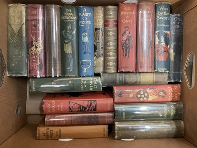 Lot 1779 - Collection of books by C A Henty, in decorative cloth bindings together with collection by W. W. Jacobs