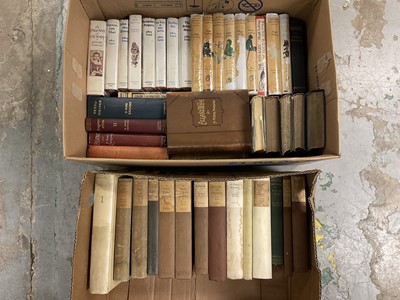 Lot 1780 - Two boxes of books, authors including Rider Haggard, Jeffery Farnol, George Moore