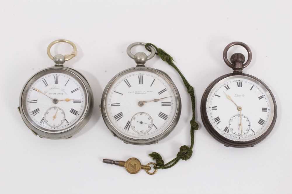 Lot 928 - Silver cased Limit pocket watch and two other plated pocket watches (3)