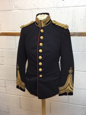 Lot 631 - Victorian Army Medical Staff NCO's tunic with bullion epaulettes, collar and cuffs and gilded regimental buttons. Label to interior 'Segt. Major G. H. Younge 2085'.