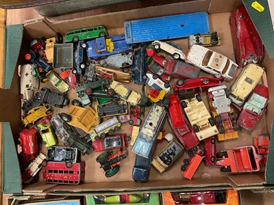 Lot 2004 - Diecast unboxed selection including early Corgi and Dinky models. Plus a model fire engine.