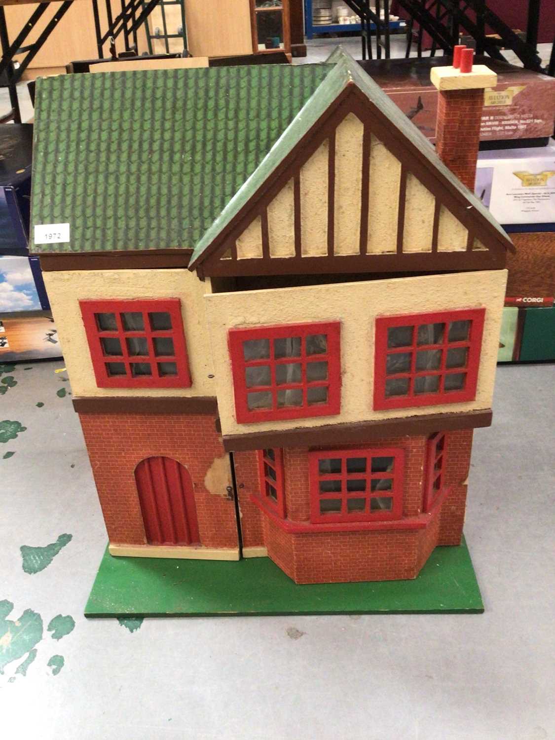 Lot 1972 - Wooden Child's Dolls House constructed at Severalls Hospital, Colchester, probably 1950s - 60s period