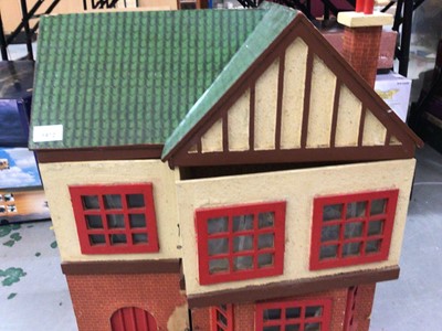 Lot 1972 - Wooden Child's Dolls House constructed at Severalls Hospital, Colchester, probably 1950s - 60s period