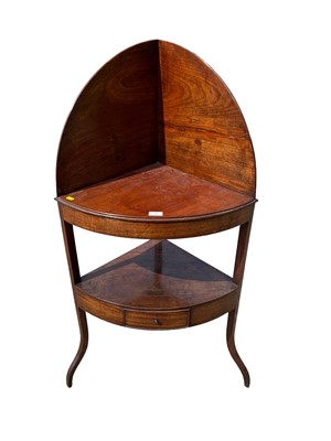 Lot 64 - George III mahogany corner wash stand