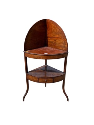 Lot 64 - George III mahogany corner wash stand