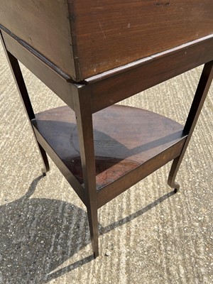 Lot 64 - George III mahogany corner wash stand