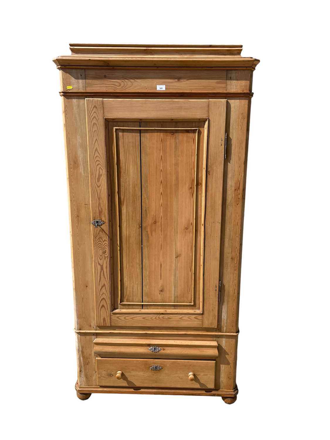 Lot 143 Antique pine single wardrobe