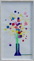 Lot 1028 - *Colin Self (b. 1941), collage - vase of...