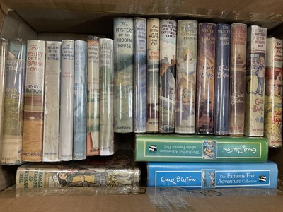 Lot 1797 - Large collection of Enid Blyton publications, including some first editions - some dust jackets are facsimiles. (3 boxes)