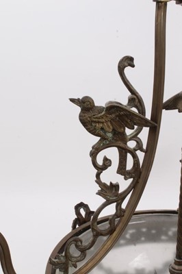 Lot 1384 - Antique brass ceiling light