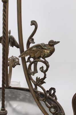 Lot 1384 - Antique brass ceiling light