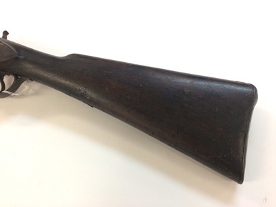 Lot 979 - Large Indian percussion trade musket with two stage barrel with flared muzzle, full stocked with ramrod 161 cm