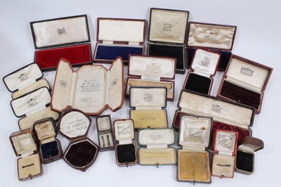 Lot 946 - Collection of antique and later empty jewellery boxes