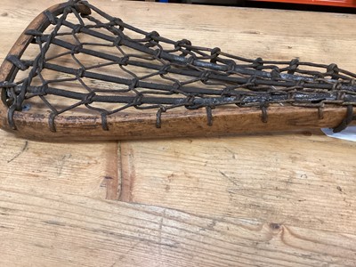 Lot 2502 - Two old lacrosse sticks and an old discus (3)