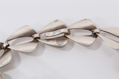 Lot 952 - Danish silver necklace with stylised links, designed by Niels Erik From, 40.5cm long
