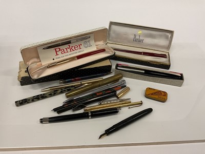 Lot 2509 - Group of pens, including Parker, Conway Stewart, propelling pencil, etc