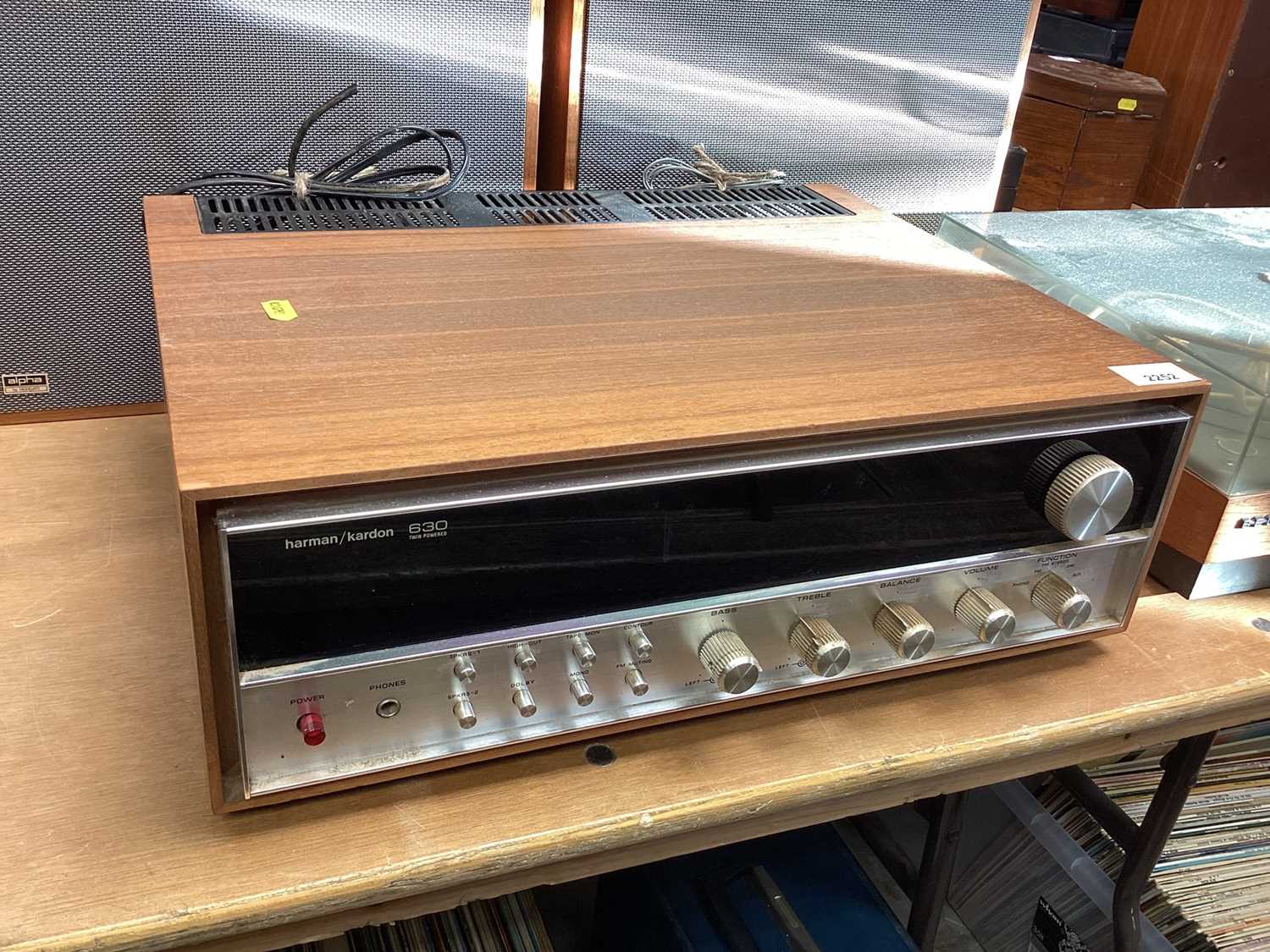 Lot 2252 - Harman/Kardon 630 Twin powered receiver and two Alpha speakers