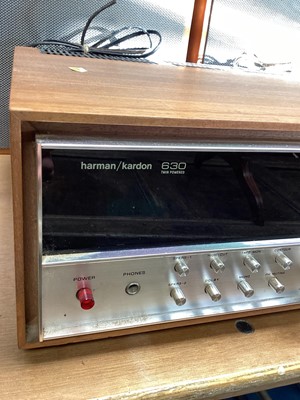 Lot 2252 - Harman/Kardon 630 Twin powered receiver and two Alpha speakers